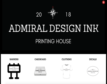 Admiral Design Ink website
