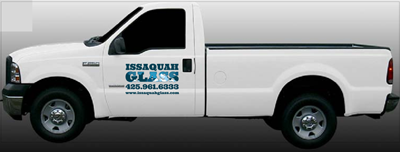 Issaquah Glass signage on truck