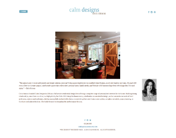 Calm Designs website