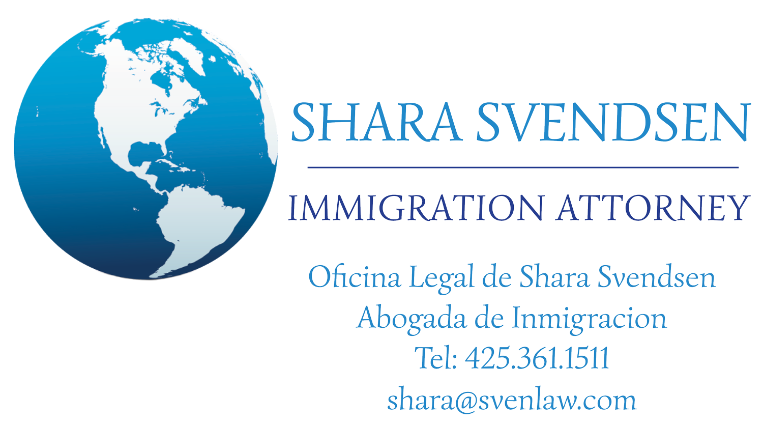 Law Office of Shara Svendsen business card front