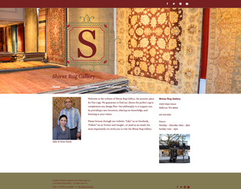 Shiraz Rug Gallery website